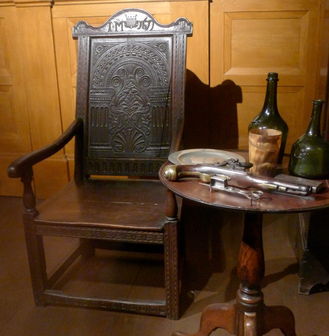 The Mounsey chair at Tullie House Museum, Carlisle 
